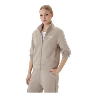 Emporio Armani Zip-throughs, female, Beige, Size: XS Natural Ventus7 Zip-through Sweatshirt