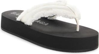 Balenciaga Jet Lag Platform Flip Flop in White at Nordstrom, Size 10Us