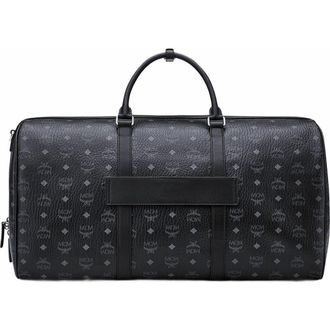 MCM Ottomar Weekender Bag in Visetos in Black at Nordstrom