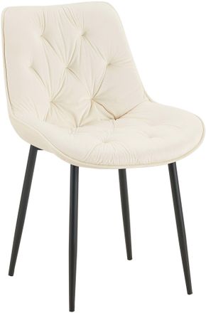 Clp Silla De Comedor Wallace De Terciopelo Crema