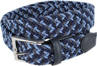 Trafalgar Store Edward 35mm European Weave Golf Braided Belt in Blue at Nordstrom, Size 38