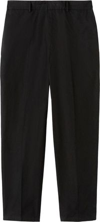 Jil Sander straight-leg cotton trousers - men - Cotton - 50 - Black