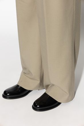 Versace Leather Chelsea Boots, Mens, Black