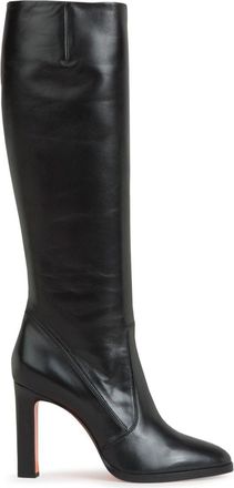 Santoni 100 mm leren laarzen - Zwart