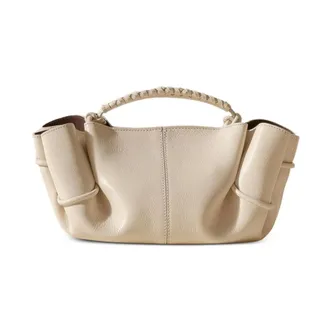 Hereu Handbags, female, Beige, Size: ONE SIZE Arta Mini Pleated Crossbody Bag