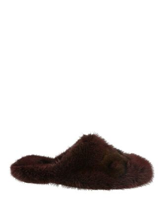 Ferragamo Lambro Mink Slides