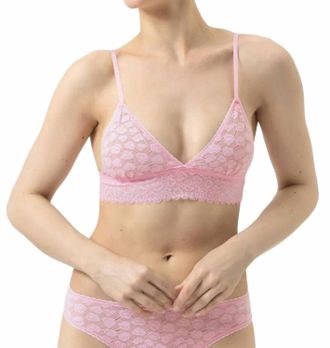 Mey Womens Savage Lace Triangle Bralette In Paradise Pink