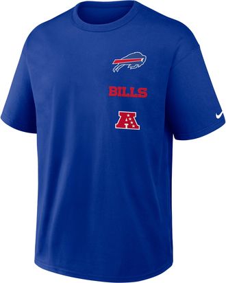 Nike Buffalo Bills Max90 Nike Mens NFL T-Shirt in Blue | 04T64DA81-WX5