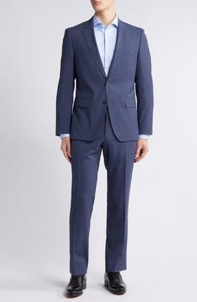 BOSS Huge Check Suit in Nvy at Nordstrom Rack, Size 44 Regular