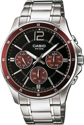 Casio Collection Mens Silver Watch MTP-1374PD-5AVEF Stainless Steel - One Size