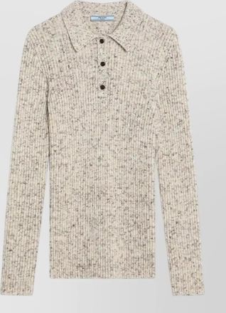 Prada wool-blend polo top