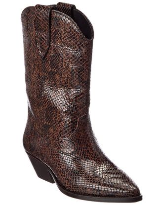 Isabel Marant Duerto Snake-Embossed Leather Boot