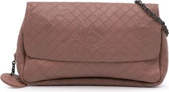 Bottega Veneta Pre-owned Bottega Veneta Small Calfskin Intrecciomirage Embossed Butterfly Chain Crossbody LGYHP1CV2WQNVZOZ