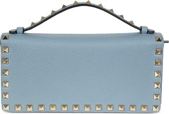 Valentino Garavani Rockstud Leather Wallet On Chain