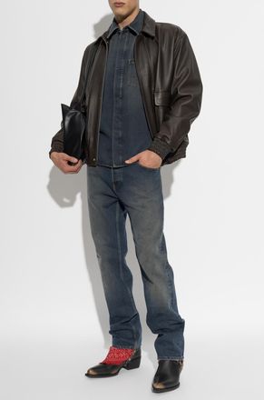 Golden Goose Denim Shirt, Mens, Navy Blue