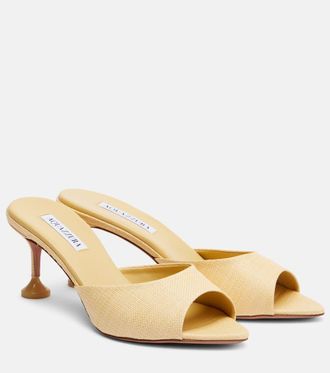 Aquazzura Mules Bisous de rafia