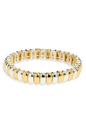 Nordstrom Rack Two Tone Stretch Bracelet in Gold- Silver at Nordstrom Rack
