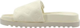 Guess Fabio Slider - Dames - Sandalen - Wit - 39 EU - Schoenen