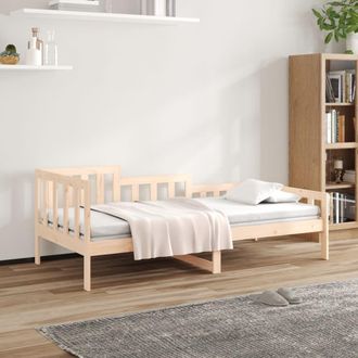 vidaXL Sof&aacute; Cama Sin Colch&oacute;n Madera Maciza De Pino 90x190 Cm Vidaxl