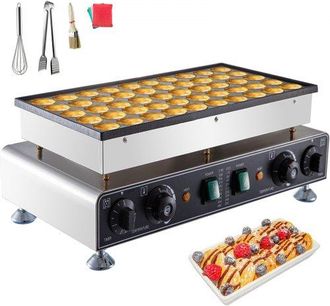 OEM Mini M&aacute;quina Holandesa Para Hacer Panqueques, De Acero Inoxidable Antiadherente, Para Dorayakis, 1800 W, Control De Temperatura Y Tiempo Dual, Para Co