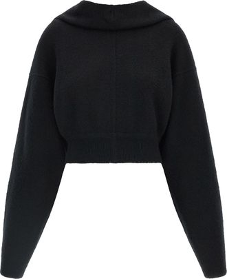 Rick Owens Black Cashmere Womens Sweatshirt