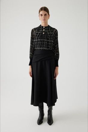 Exquise Amadea Pleated Skirt in Black at Nordstrom, Size Xx-Large
