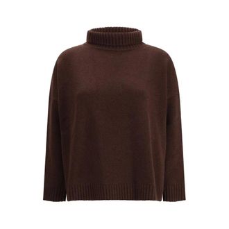 Max Mara Truien & Vesten, Dames, Bruin, L, Wol, Borgia Turtleneck