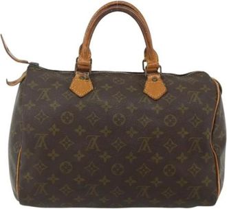 Louis Vuitton Vintage, unisex, Bruin, ONE Size, Leer, Pre-owned Vintage Handbag