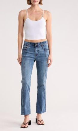 Kut from the Kloth Nikki Raw Ankle Flare Leg Jeans in Thunbergia at Nordstrom Rack, Size 14