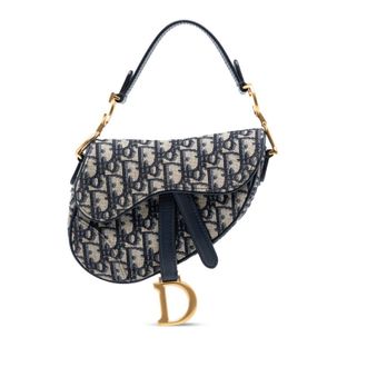 Dior Pre-owned Dior Mini Oblique Canvas Saddle Bag Ladies 05-RU-0231