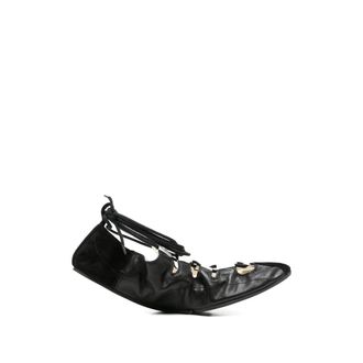 Alaia Lace-up Ballet Flats
