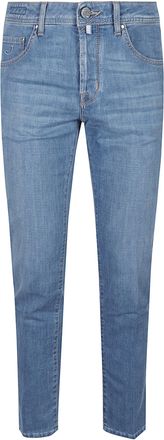 Jacob Cohen Cropped Slim Fit Scott Stretch Cotton Jeans