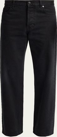 The Row Mens Rossen Straight-Leg Black Denim Jeans