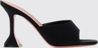 Amina Muaddi Lupita Satin Mules with Spool Heel