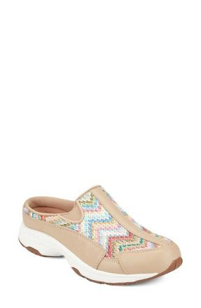 Easy Spirit Traveltime Slip-On Sneaker in Light Natural Chevron at Nordstrom, Size 9.5