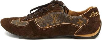 Louis Vuitton monogram suede sneakers - Brown
