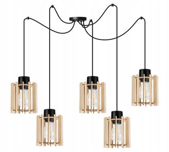 OEM L&aacute;mpara De Techo Colgante Led Moderna De Madera