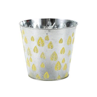 OEM Cubo De Metal Vintage Para Flores, Jarr&oacute;n Grande Amarillo Para Flores