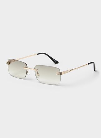 Simons Womens Legacy frameless rectangular sunglasses