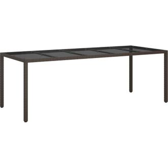 vidaXL Vidaxl - Mesa De Comedor De Jard&iacute;n Marr&oacute;n 250 X 100 X 75 Cm Polirat&aacute;n
