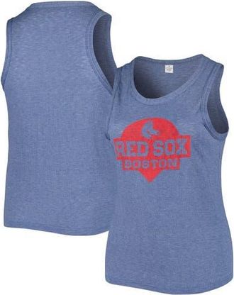 Soft As A Grape Womens Soft as a Grape Navy Boston Red Sox Plus Size High Neck Tri-Blend Tank Top at Nordstrom, Size 1X