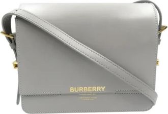 Burberry Tweedehands leren schoudertassen - Dames - Vintage Schoudertas - Grijs - ONE Size - Leer - Vintage