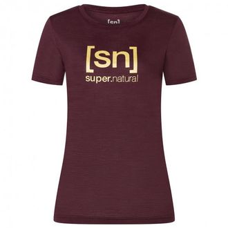 super.natural The Essential Logo Tee Merinoshirt f&uuml;r Damen | rot