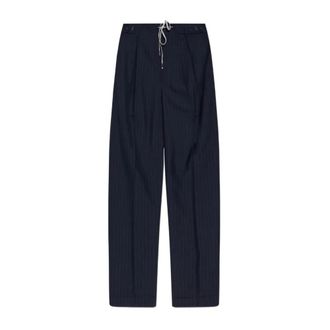 Maison Margiela Heren, Broeken, Blauw, Maat: W44 Wol