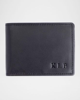Royce Leather RFID Blocking Bifold Wallet, Personalized