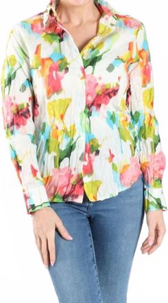 Dressaddict Jor Button Down Shirt In White Multi