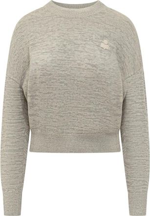 Isabel Marant Grey Logo Crew Neck Sweater