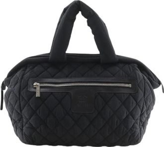 Chanel Pre-owned Handbags, female, Black, Size: ONE SIZE Pre-owned Vintage Nylon Handbag