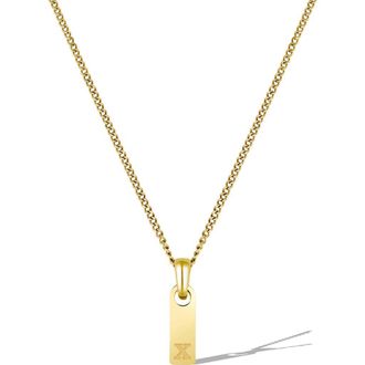 Vincero Mens Initial Pendant Necklace in Gold - X at Nordstrom
