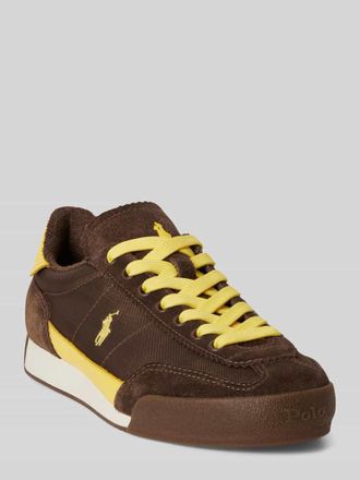 Polo Ralph Lauren Sneaker aus echtem Rindsleder Modell HESTER in Dunkelbraun, Gr&ouml;&szlig;e 37